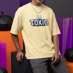 Unisex beize TOXIC ∙ GLITCH ∙ RGB ∙ CYBERPUNK Oversized Standard T-Shirt