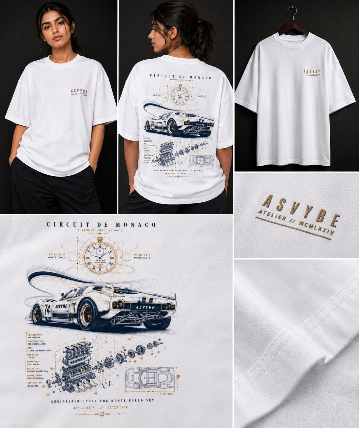 CIRCUIT DE MONACO // "LE MANS '74" Heavyweight Oversized Tee