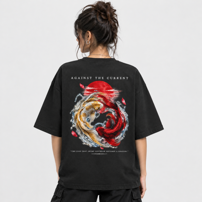 YIN YANG ARCHIVE AGAINST THE CURRENT Heavyweight Oversized Tee