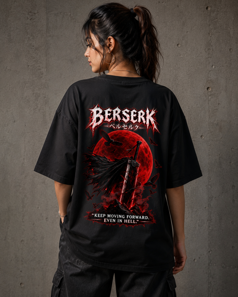 BERSERK // “THE STRUGGLER” Unisex Heavyweight Oversized Tee [ASVYBE ANIME DROP]