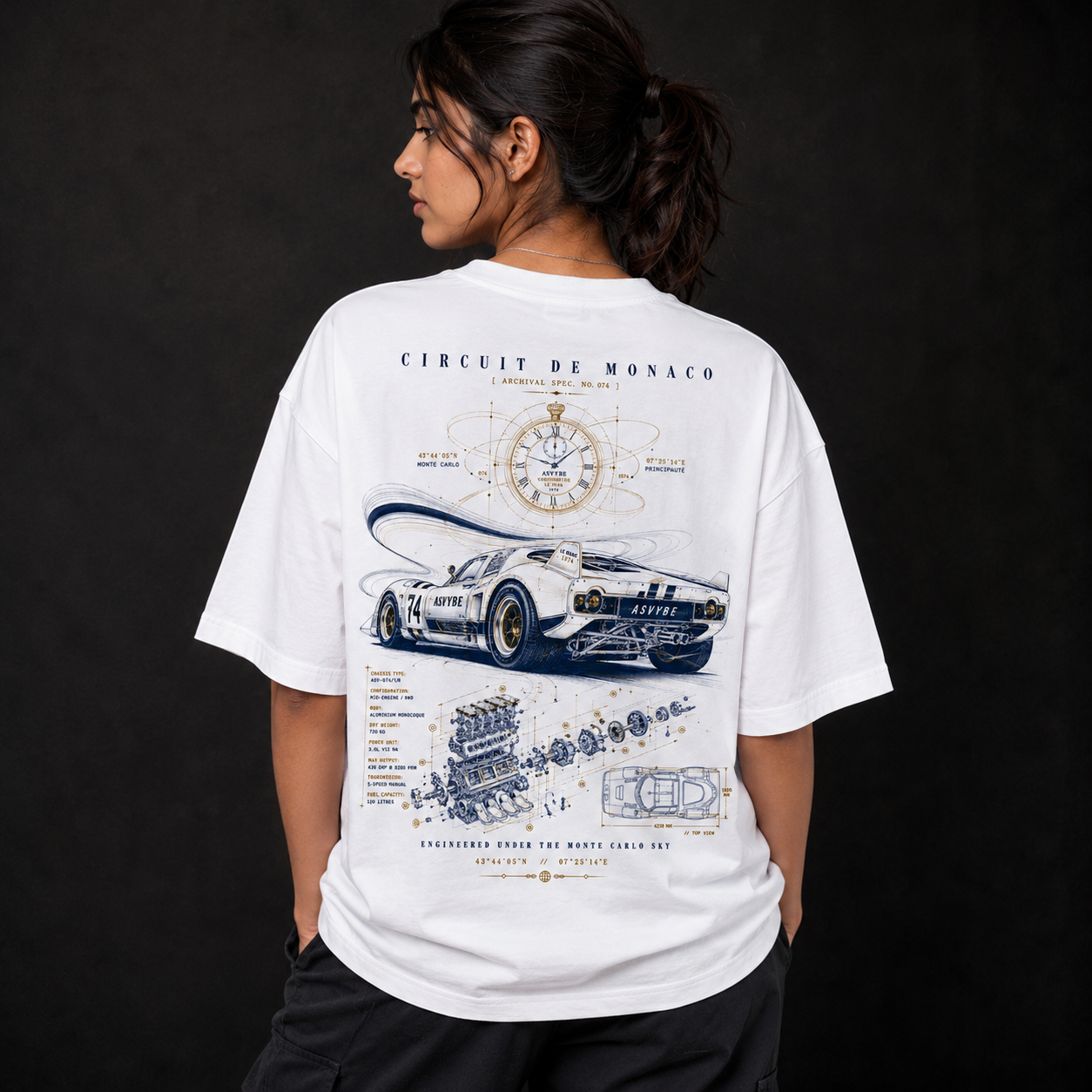 CIRCUIT DE MONACO // “LE MANS ’74” Heavyweight Oversized Tee