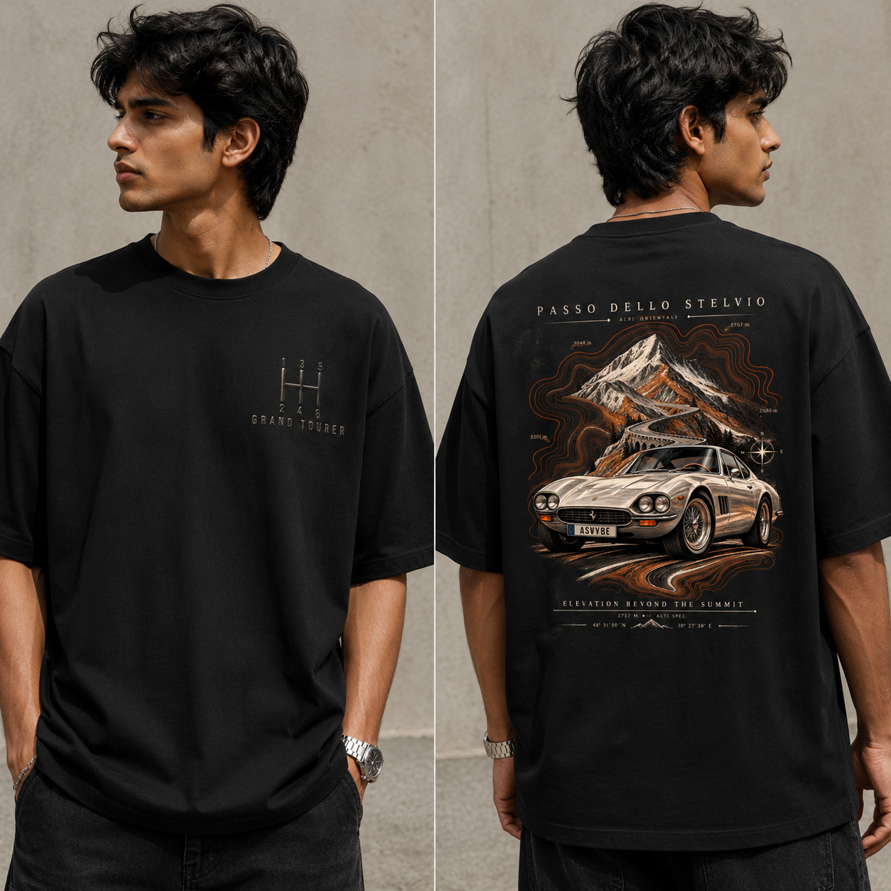 ALPINO ATELIER // "PASSO DELLO STELVIO" Heavyweight Oversized Tee