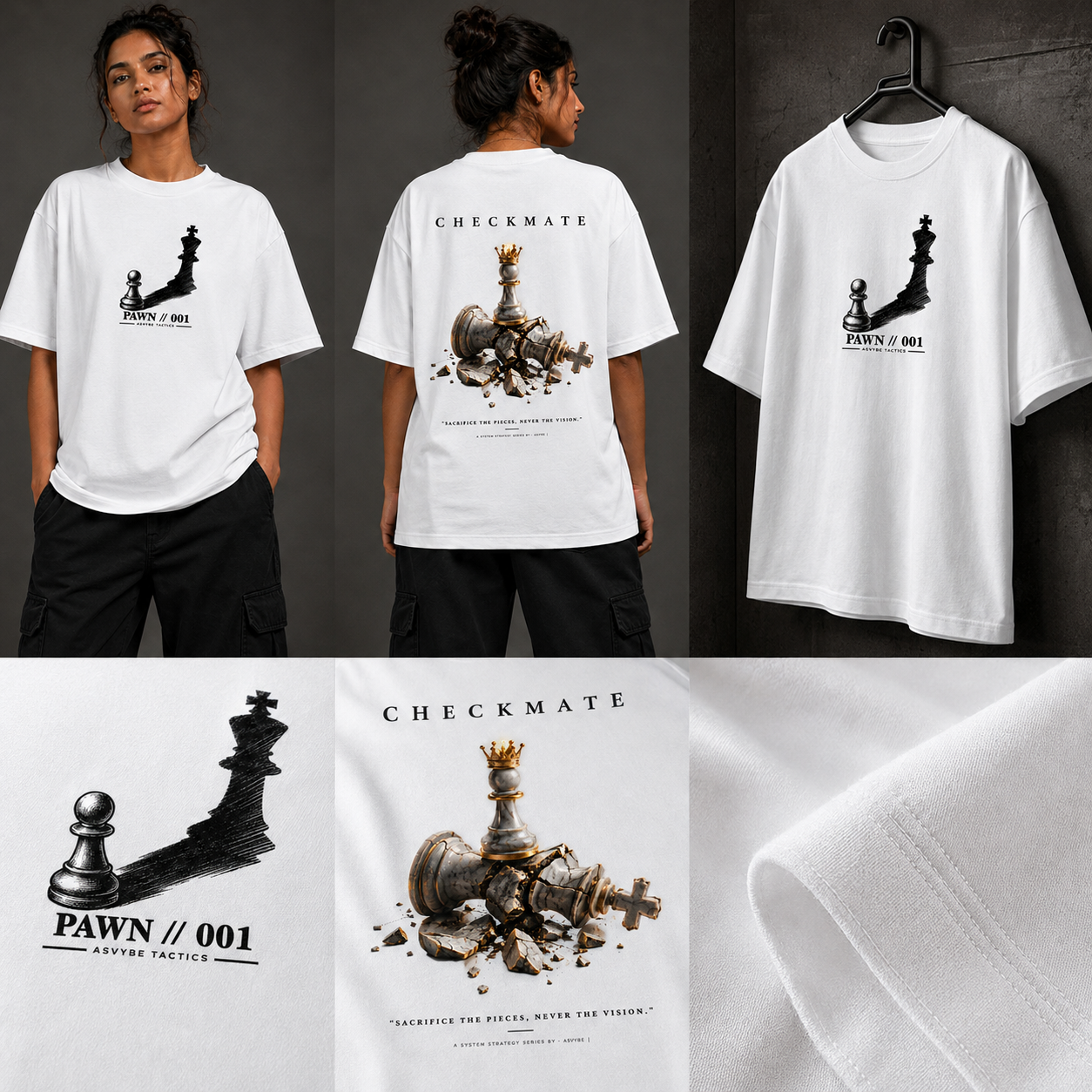 GRANDMASTER SERIES // "CHECKMATE" Heavyweight Oversized Tee