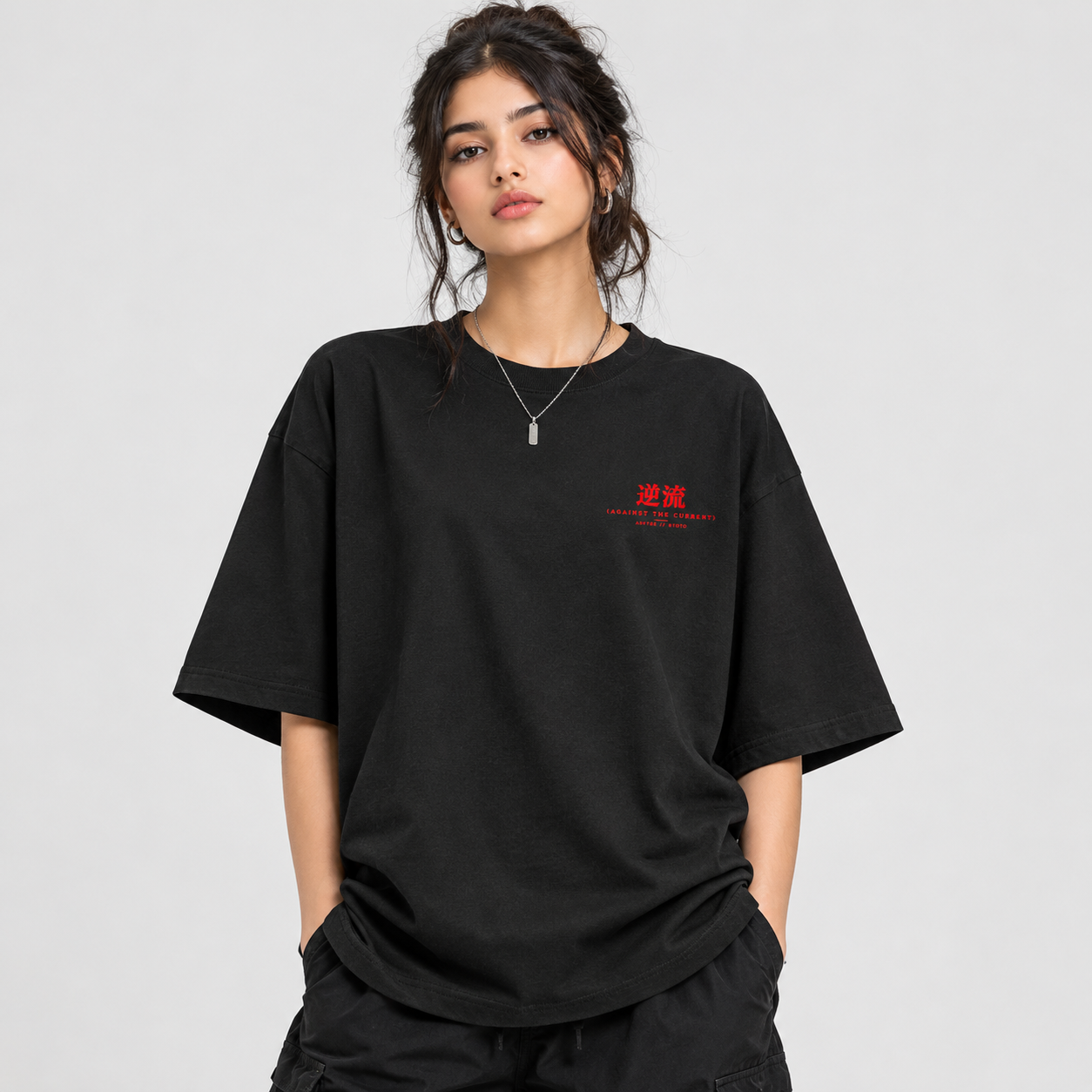YIN YANG ARCHIVE AGAINST THE CURRENT Heavyweight Oversized Tee