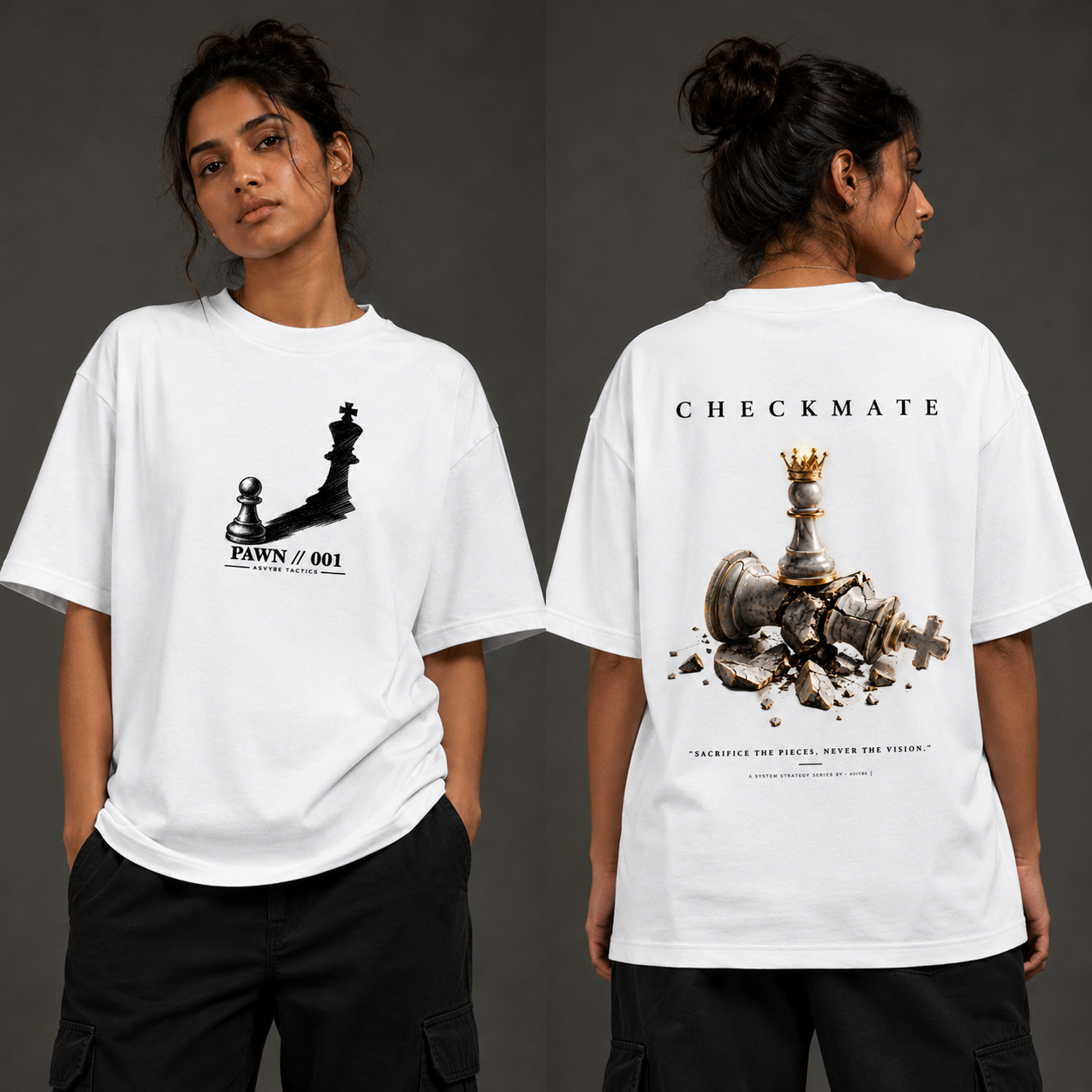 GRANDMASTER SERIES // "CHECKMATE" Heavyweight Oversized Tee