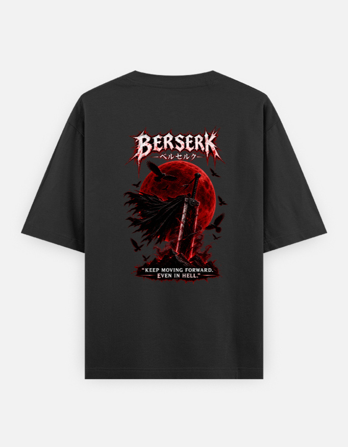 BERSERK // "THE STRUGGLER" Unisex Heavyweight Oversized Tee [ASVYBE ANIME DROP]